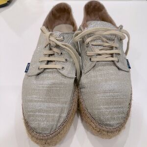 GAIMO canvas platform espadrille sneakers- slight shimmer!
